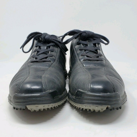 2010 ADIDAS GREENSTAR Z BLACK LEATHER GOLF SHOE - Picture 3 of 8